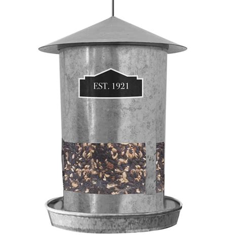 sheet metal bird feeder|galvanized metal bird feeder.